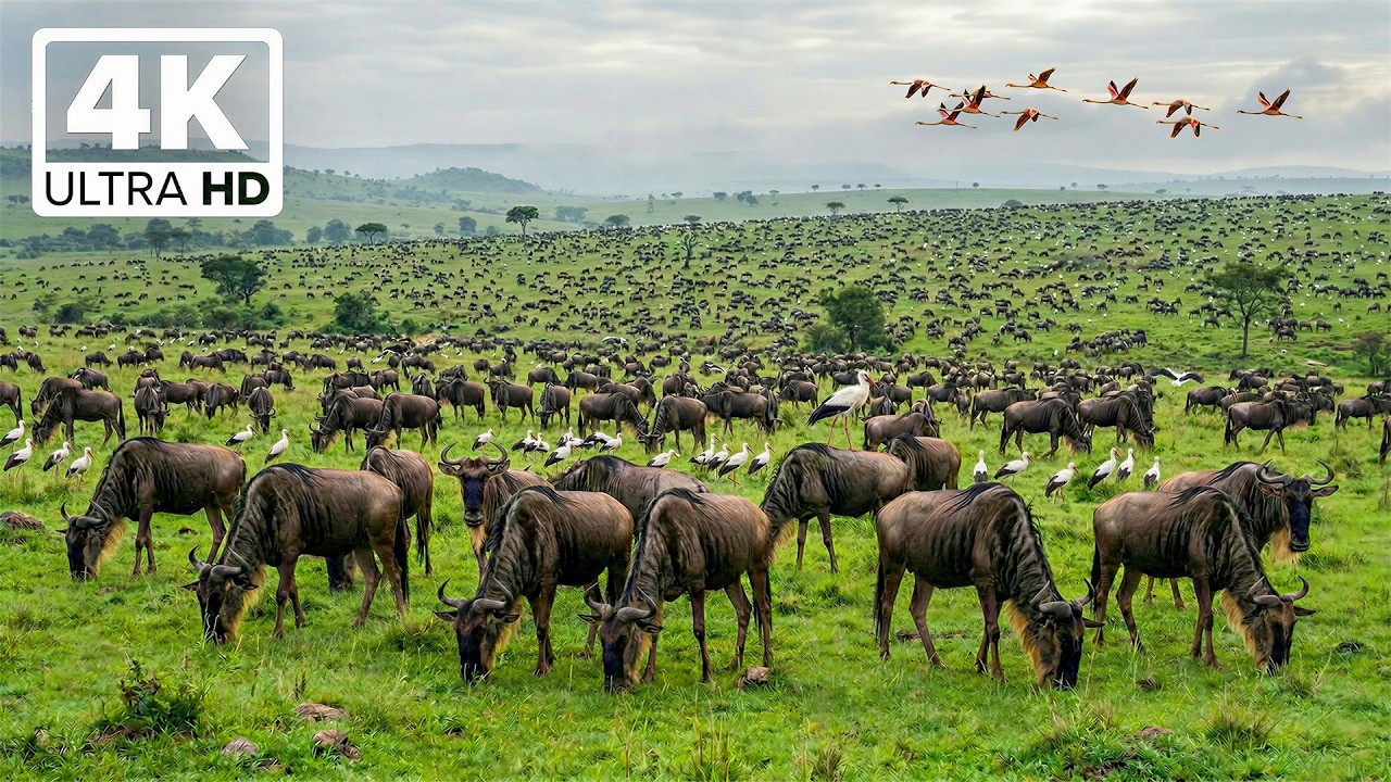 Calming African Wildlife 4K | Nature Sounds for Stress Relief & Better Sleep
