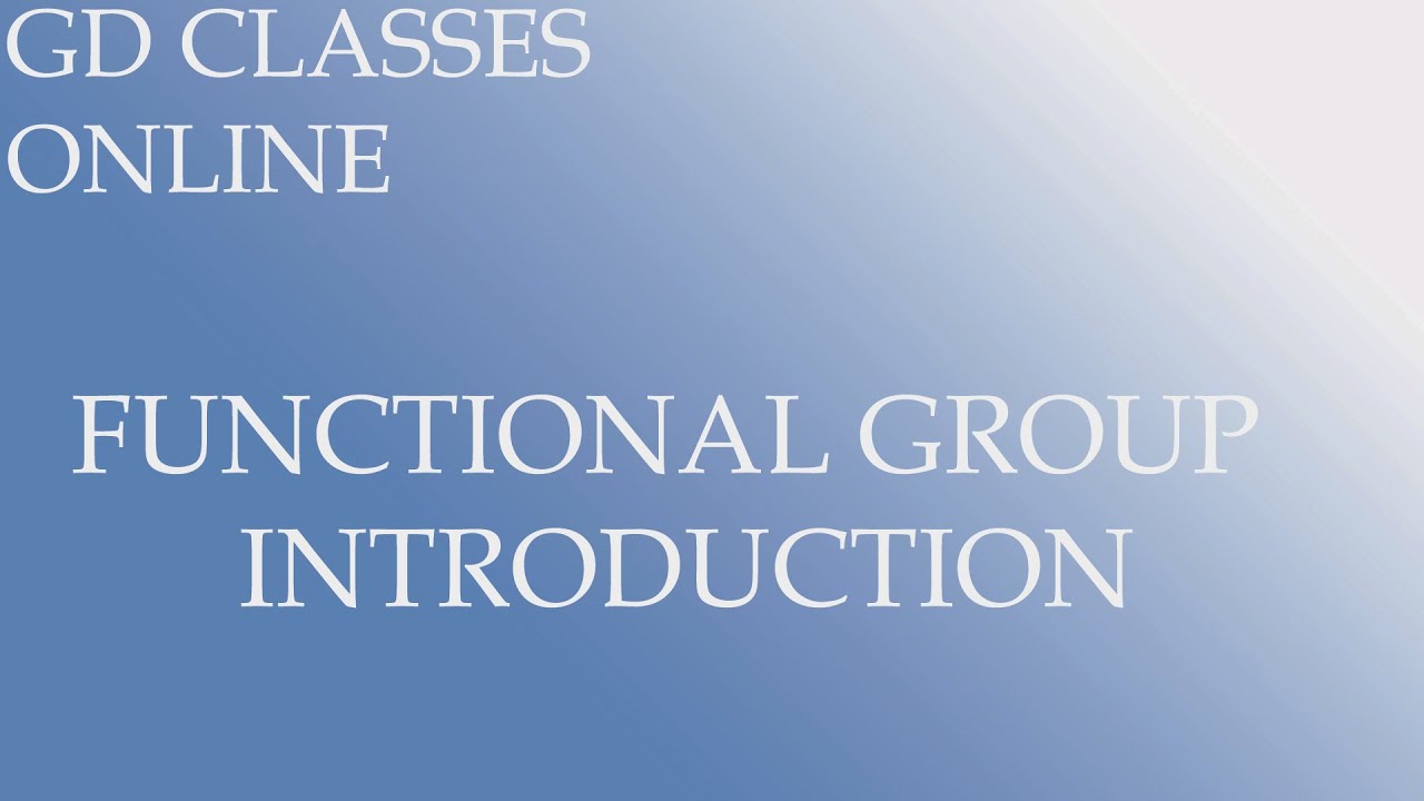 Functional group definition / functional group introduction - YouTube