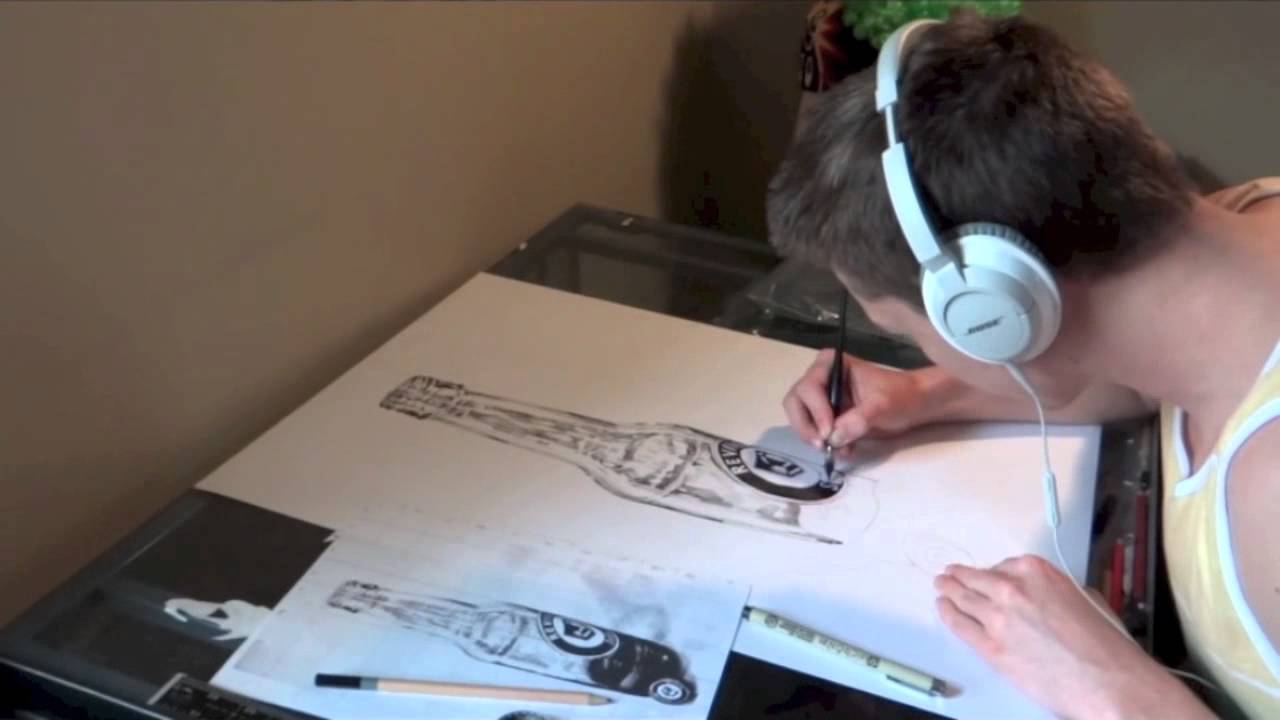 Realistic Pen Drawing: "Revive! Soda" (from Zombies)