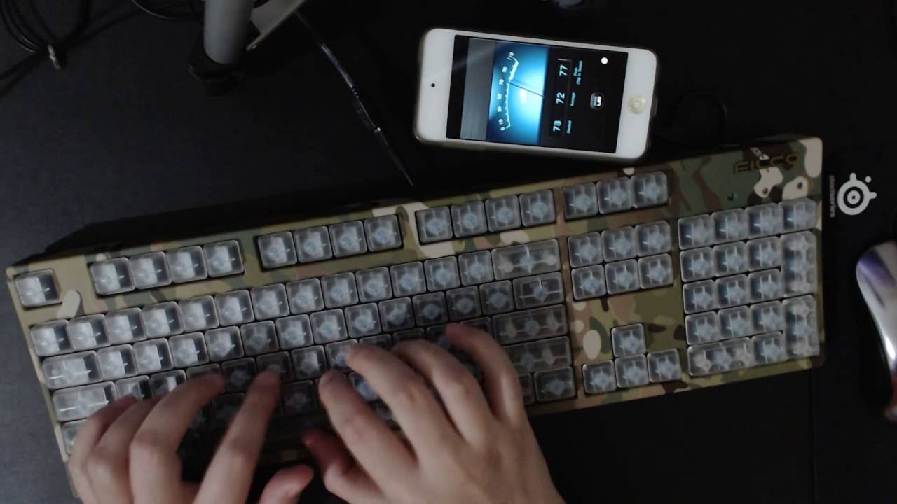 filco majestouch 2 camouflage cherry mx blue + o-ring typing sound