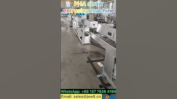 PHA straw extrusion machine 2--—0086 137 7626 4189 #extruder #extrusion #straw #biodegradable