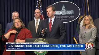 Governor: Two cases of coronavirus in Kentucky are linked