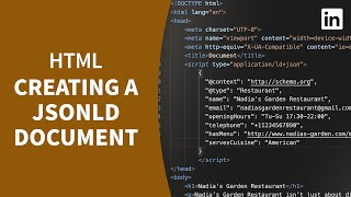 HTML Tutorial  Writing a JSONLD document