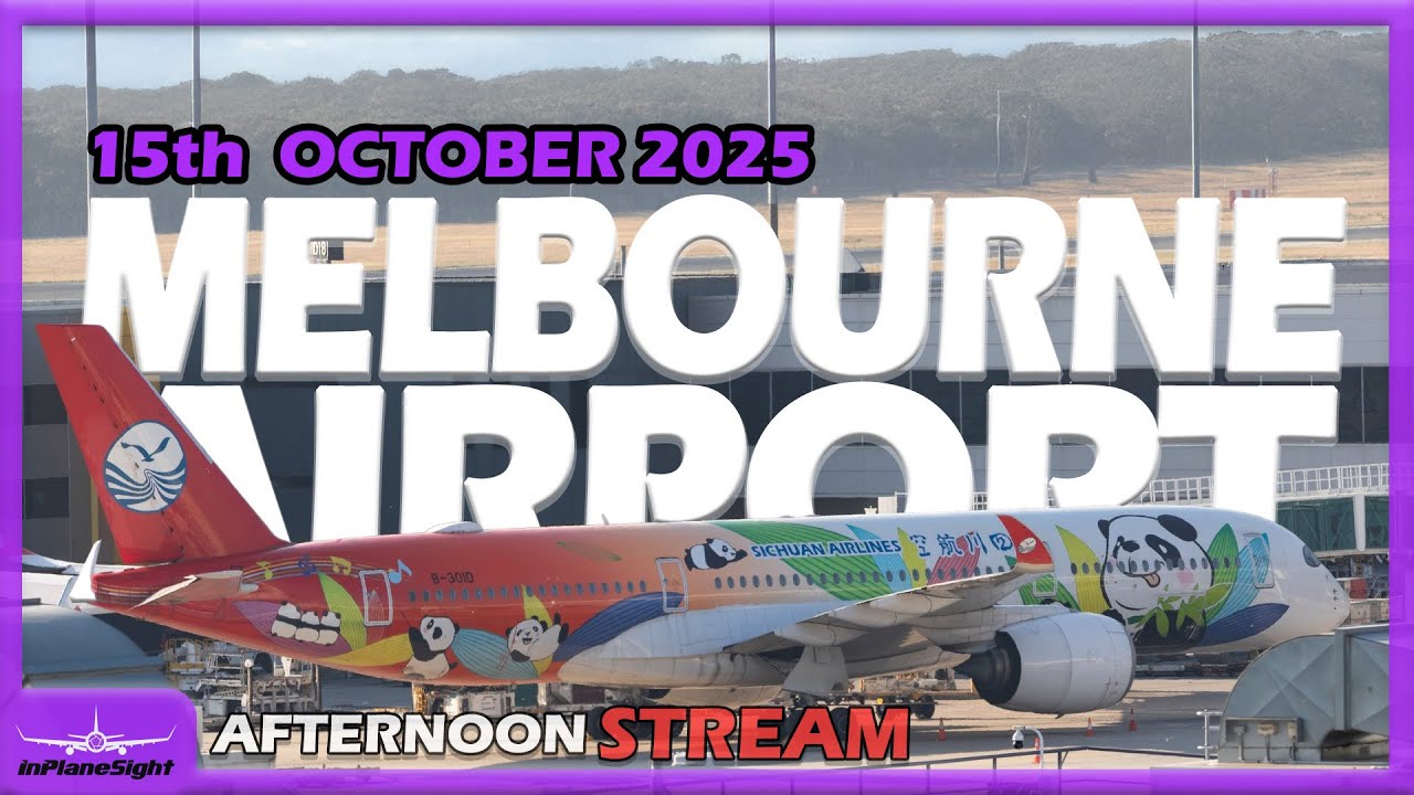 🔴✈️ InPlaneSight: Live Aviation @ Melbourne International Airport ( YMML / MEL) + ATC ✈️🔴