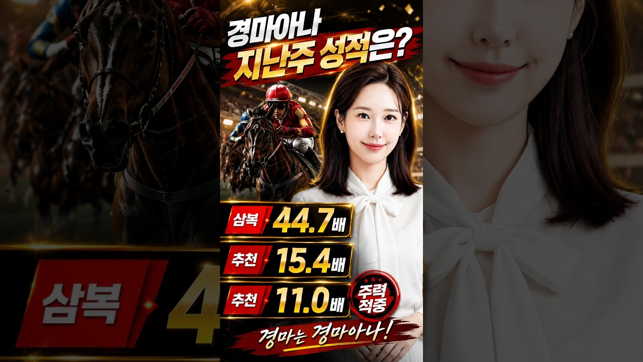 경마아나, 지난주는... 토요일 6개, 일요일 9개 적중했습니다!