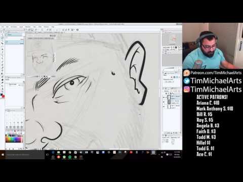 Tim Michael - How to ink in Clip Studio using the GPEN