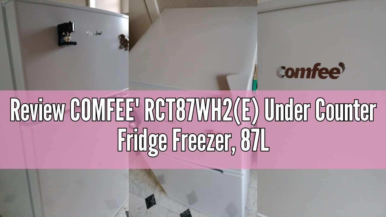 Review COMFEE' RCT87WH2(E) Under Counter Fridge Freezer, 87L Small Fridge Freezer with Light, Remova