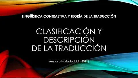 LCyTT  - Clasificacin y Descripcin de la Traduccin...