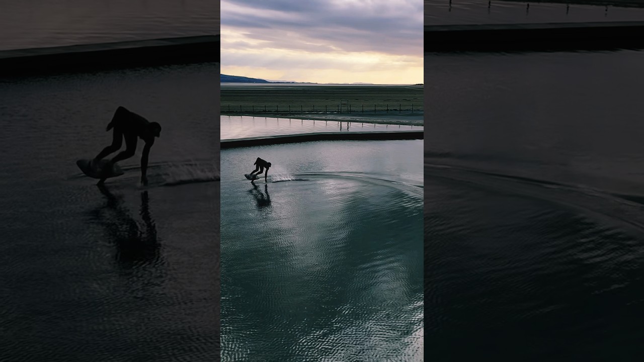 Pump foiling on a glass lake #dockstart #unifoil #foiling #surf #enigma #satisfy #fyp #drone #fpv