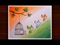 Birds freedom drawing  independence day drawing  republic day drawing  creativity studio