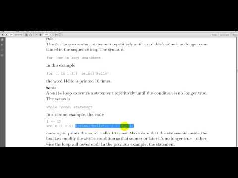 R programming Chapter 5 part 12 Loops part 1