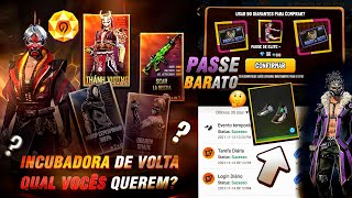 ALUCINAÇÕES VAI VOLTAR? INCUBADORA DE VOLTA, PASSE BARATO, TÊNIS ANGELICAL DE GRAÇA? - FREE FIRE