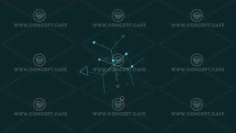 Looped animation of thin lines combination HUD element.