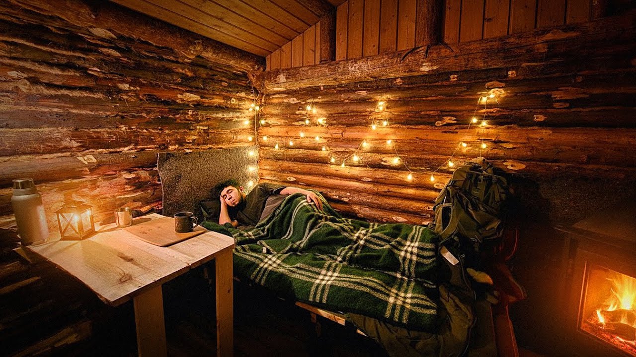 The first night: how i made a home inside an unbuilt house in the deep winter forest. Ep 12.