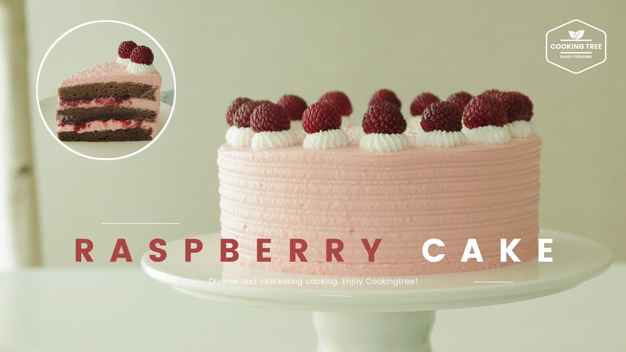 ⁣새콤 달콤❣️ 라즈베리 초코케이크 만들기 : Raspberry chocolate cake - Cooking tree 쿠킹트리
