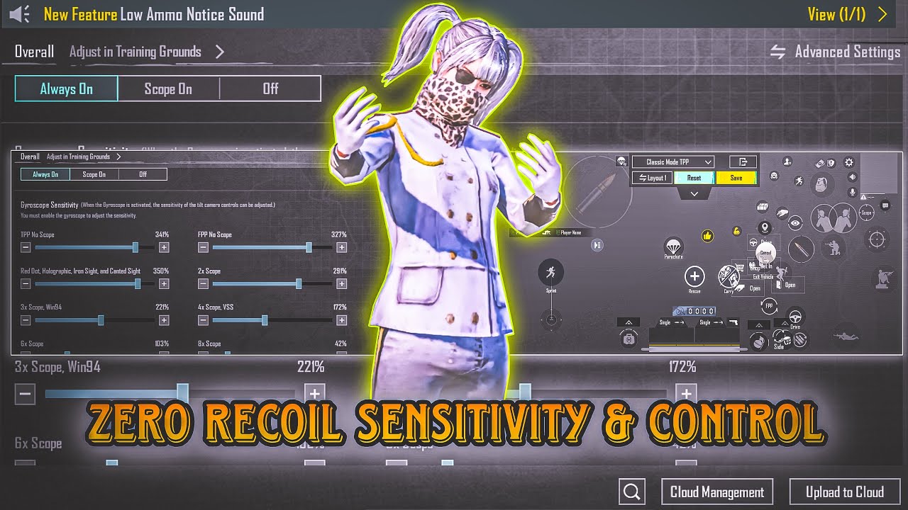 NEW UPDATE 4.1  BEST SENSITIVITY & CONTROL SETTINGS 🥵 | BGMI/PUBG MOBILE IPHONE 11 🔱