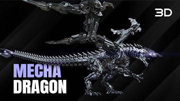 Mecha Dragon Robot | Sci-fi Creature 3D Model