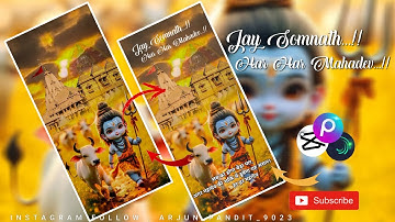 Somnath Mahadev 3D Special Status Editing Alight Motion Somnath Mahadev Status Editing Alight Motion