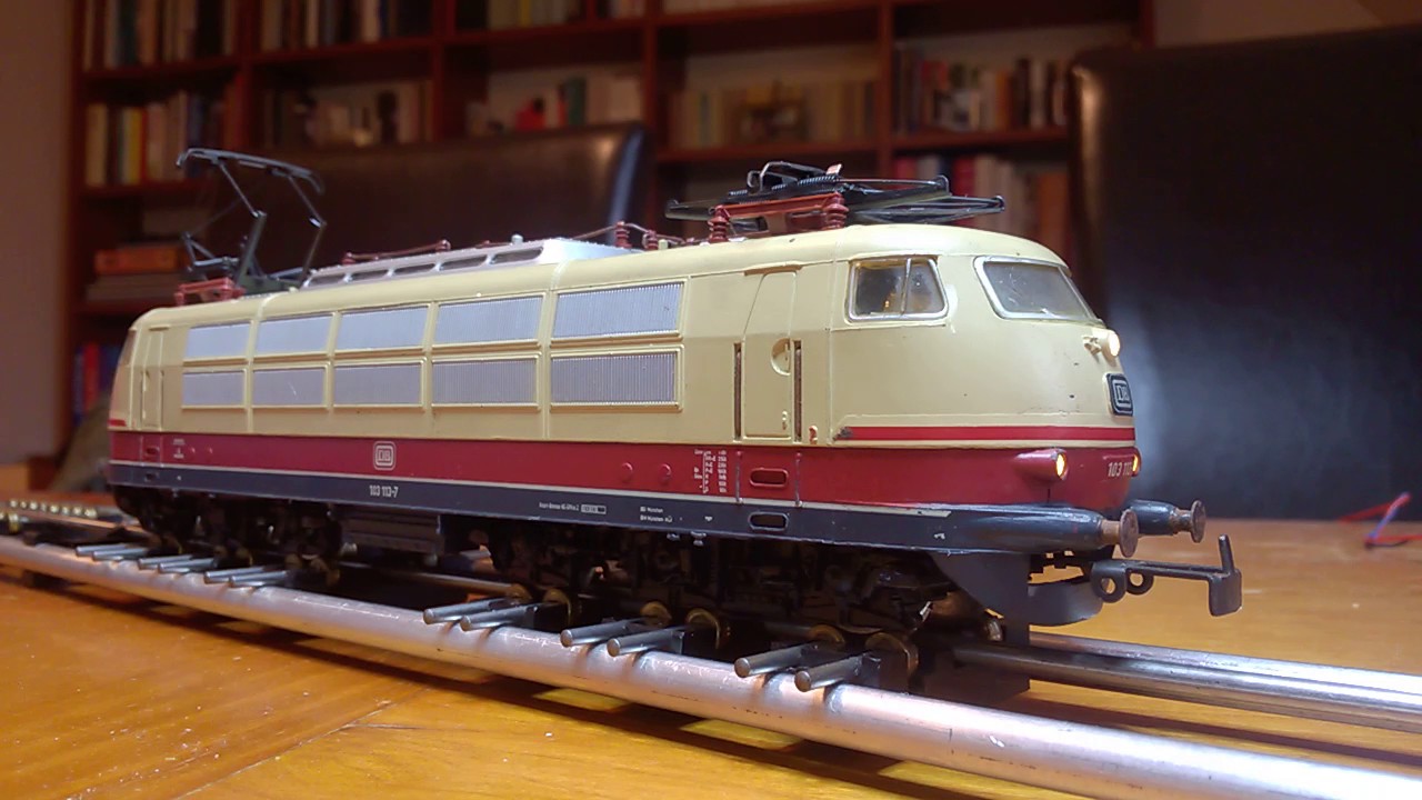 Locomotive électrique Märklin HO Réf 3054, DB 103 113-7, époque 3, Beige, Analogique, Excellent état