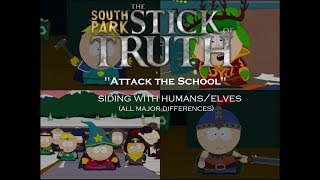 (South Park: Stick of Truth) Siding with Humans or Elves  All differences