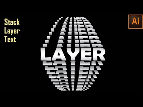 How To Create Stacked Layer Text In Adobe Illustrator | Typography Design | Illustrator Tutorial