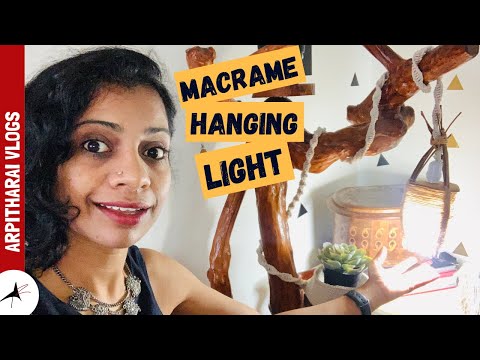 How To Cover The Wire With Macrame Or Rope | Jute Lamp DIY