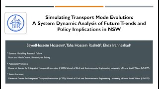 Transport Mode Evolution in NSW: A System Dynamics Approach | BTR 5 Conference Presentation
