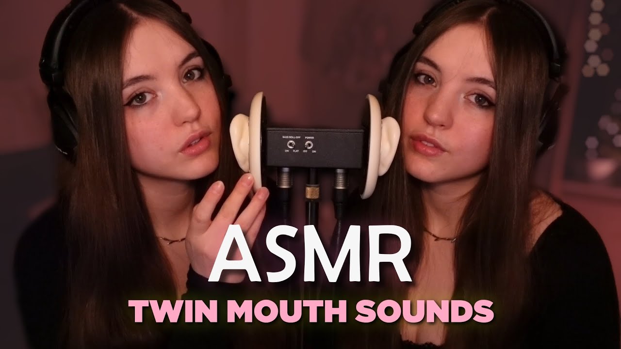 ASMR 💕 Twin Mouth sounds 💕 1 Hour of gentle ear noms, breathing and tongue clicks 💕
