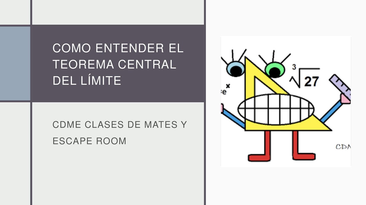 COMO ENTENDER EL TEOREMA CENTRAL DEL LIMITE | CDME CLASES DE MATES Y ESCAPE ROOM