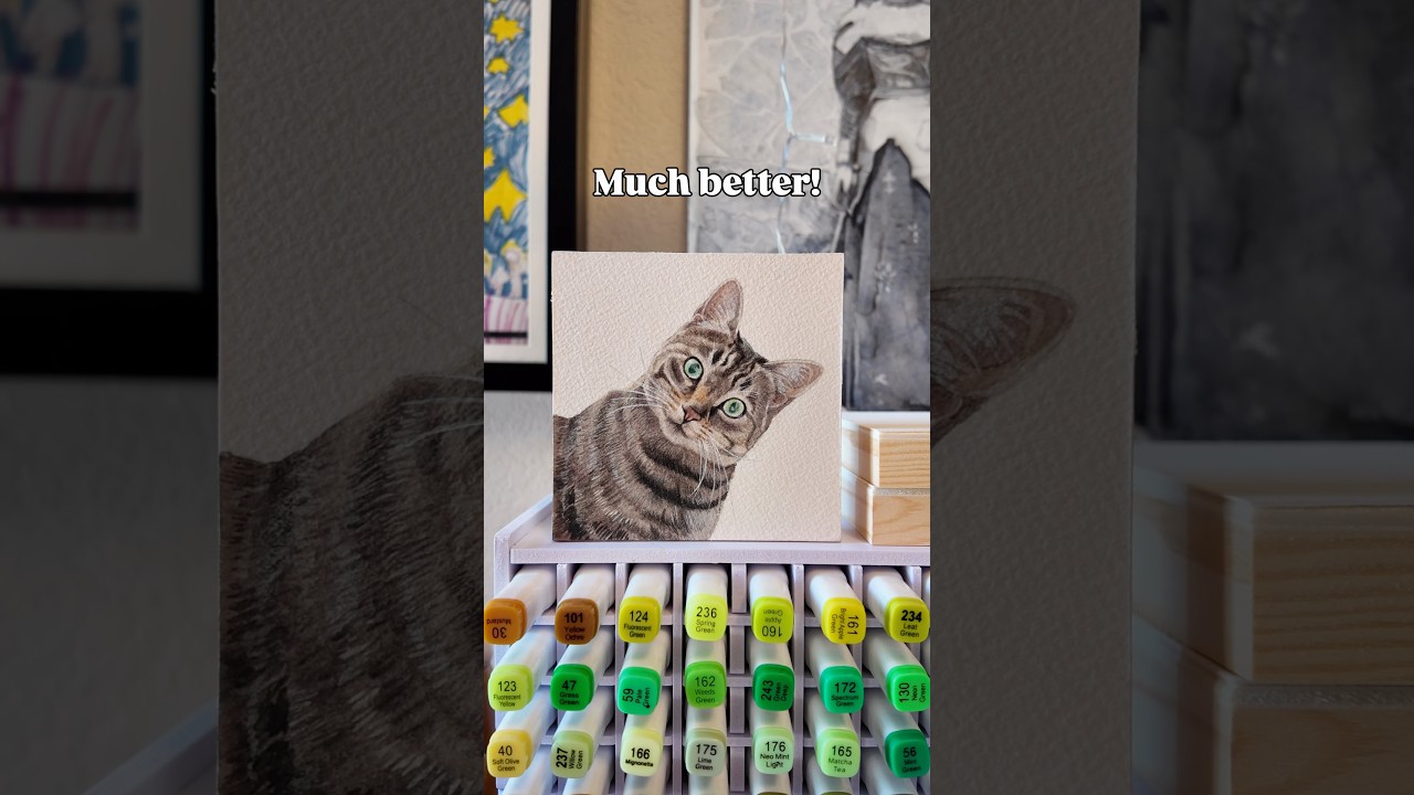 Painting my brother in law’s cat for his birthday #watercolor #watercolorpainting