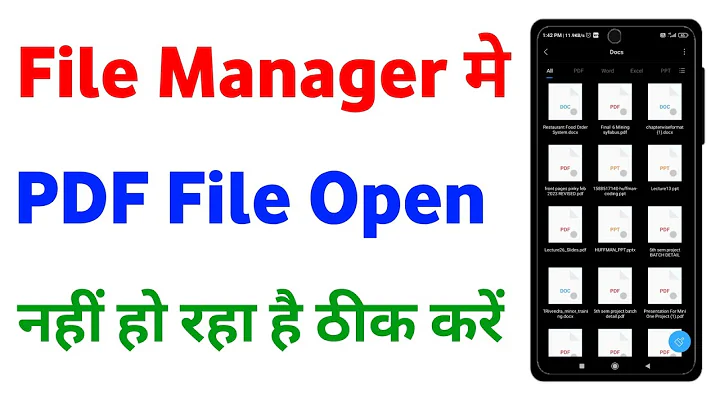 File Manager Me PDF File Open Nahi Ho Raha Hai Kaise Thik Kare | PDF File Not Open Problem Mi Phone