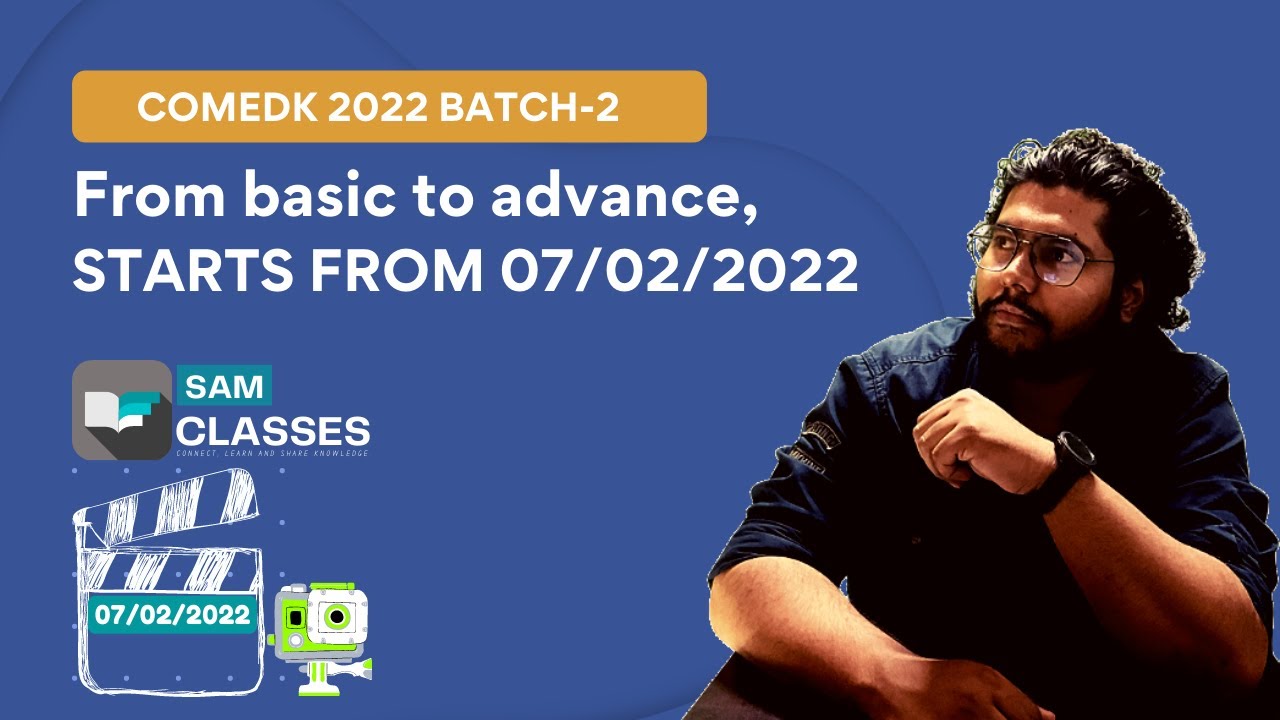 COMEDK 2024 PREPARATION BEST STRATEGYSCORE 150+CRACK COMEDK 100 DAYS CRASH COURSE SAMCLASSES