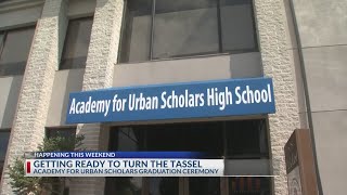 Academy for Urban Scholars students prepare to turn the tassel screenshot 5