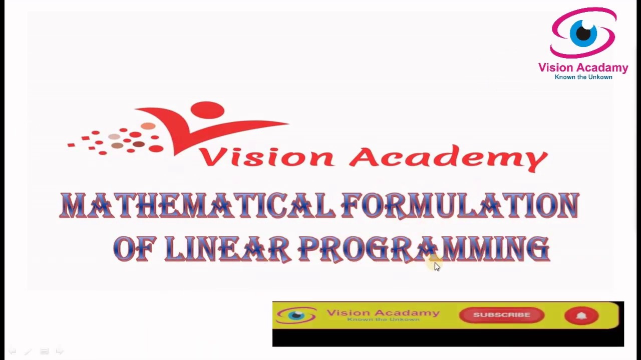 Mathematical Formulation of Linear Programming Problems #2 - YouTube