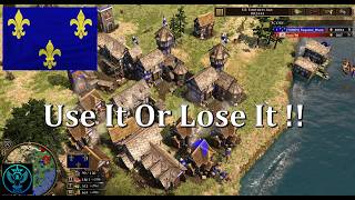 France Showing Why You Should Go Water On Water Maps |1 vs 1| - Age of Empires III DE