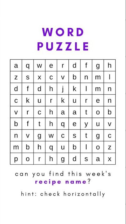 Word Puzzle (Find The Name)