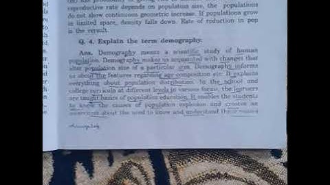Demography and factors effecting population change