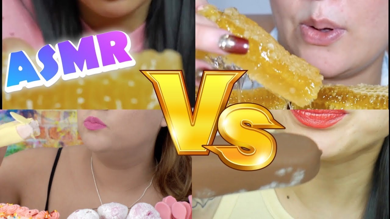 SAS ASMR VS PINK ASMR, eating show [ASMR 2018-2019] - YouTube
