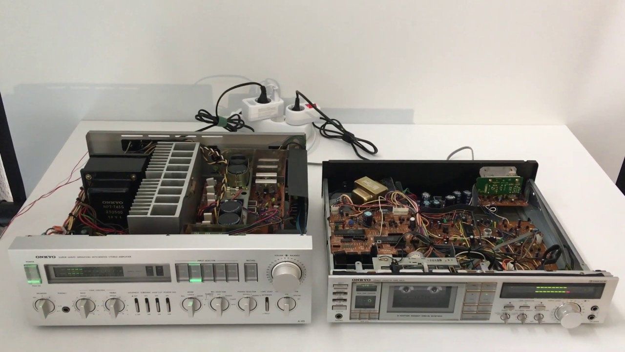 Play it open: Onkyo A-65 Amplifier + Onkyo TA-2055 Tape deck - YouTube