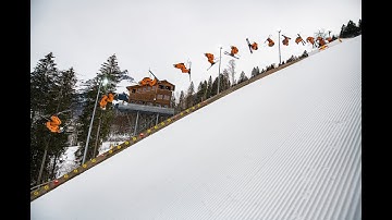 Watch Fabian Bösch double front flip off famous Engelberg ski jump - Uncut
