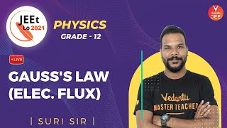 Electrostatics | Gauss's Law (Electric Flux) | Class 12 | JEE Main 2021 | JEEt Lo 2021 | Vedantu