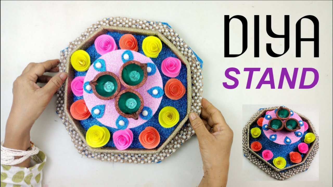 Make your own Diya stand | Diya decoration idea | how to make Diya stand | Diwali decoration idea