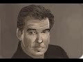 How to draw Pierce Brosnan