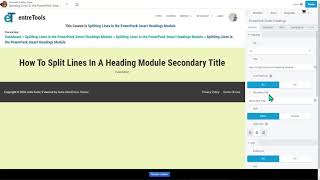 How to split heading lines in a BeaverBuilder PowerPack Moduel