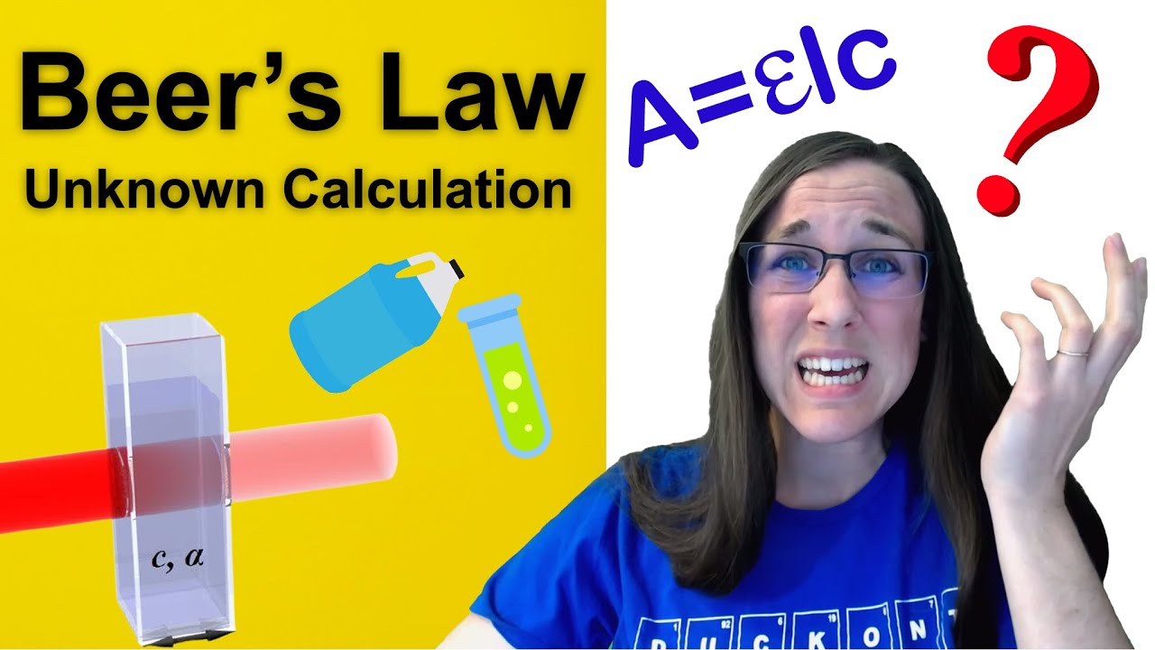 Beer's Law Unknown Calculation Find Grams of Unknown (57) YouTube