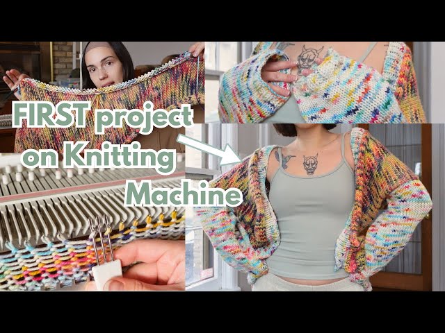 I got a knitting machine… so I made a cardigan?! - YouTube