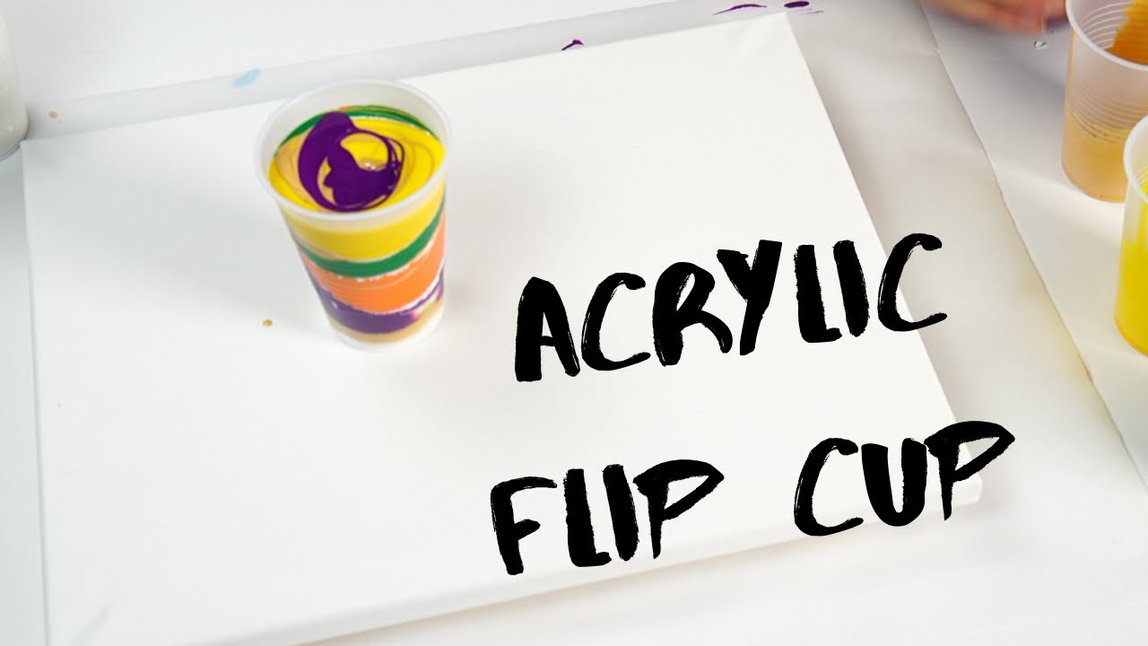 Acrylic Pouring Flip Cup VIBRANT Colors!!! Abstract Fluid Art - YouTube