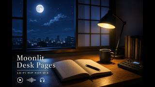 Moonlit Desk Pages Lo-Fi Hip Hop Mix | 2 Hours Study &amp; Relax BGM