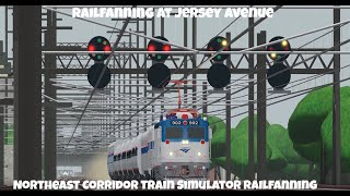 Roblox Rush Hour Railfanning at Jersey Avenue (Northeast Corridor Train Simulator)