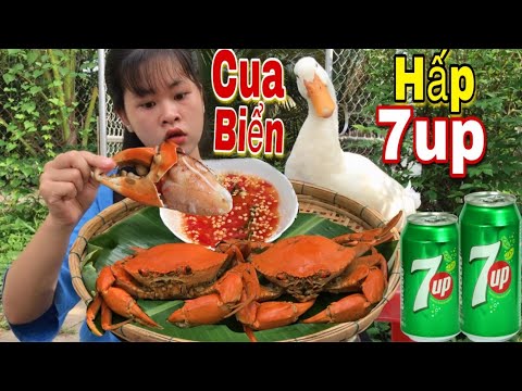 Video Lần Đầu Ăn Cua Biển Hấp 7up Chấm Muối Ớt Siêu Cay. Bim... - youtube